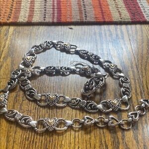 Elegant Silver and Gold Heart belt